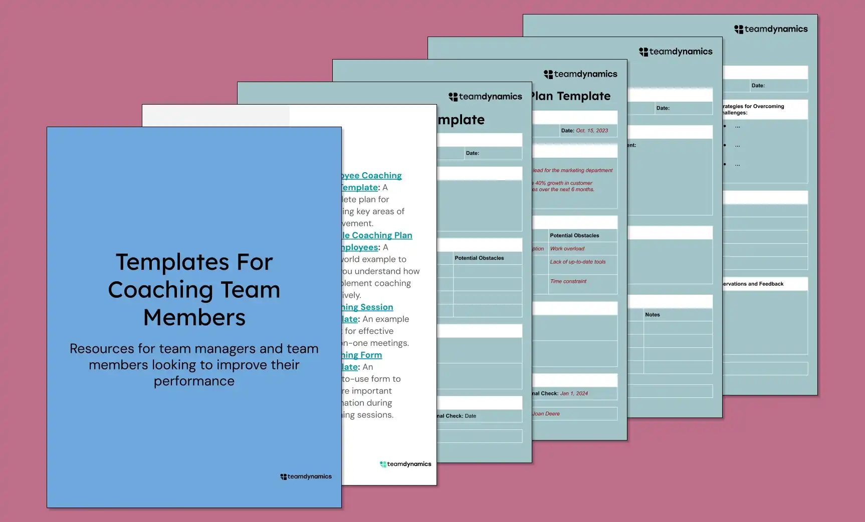 Templates For Coaching Team Members