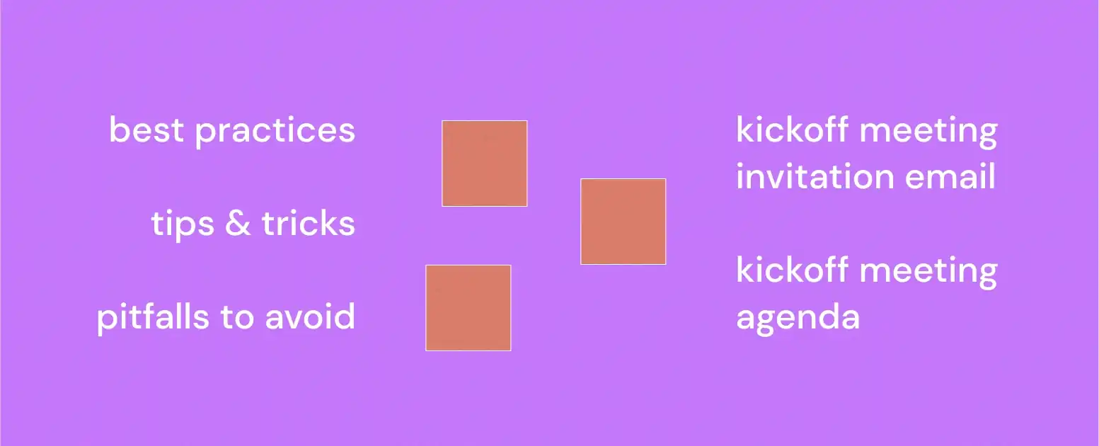 Hosting a team kickoff meeting soon? Get tips & tricks as well as a template invitation email and meeting agenda to make this kickoff — and project — a success!