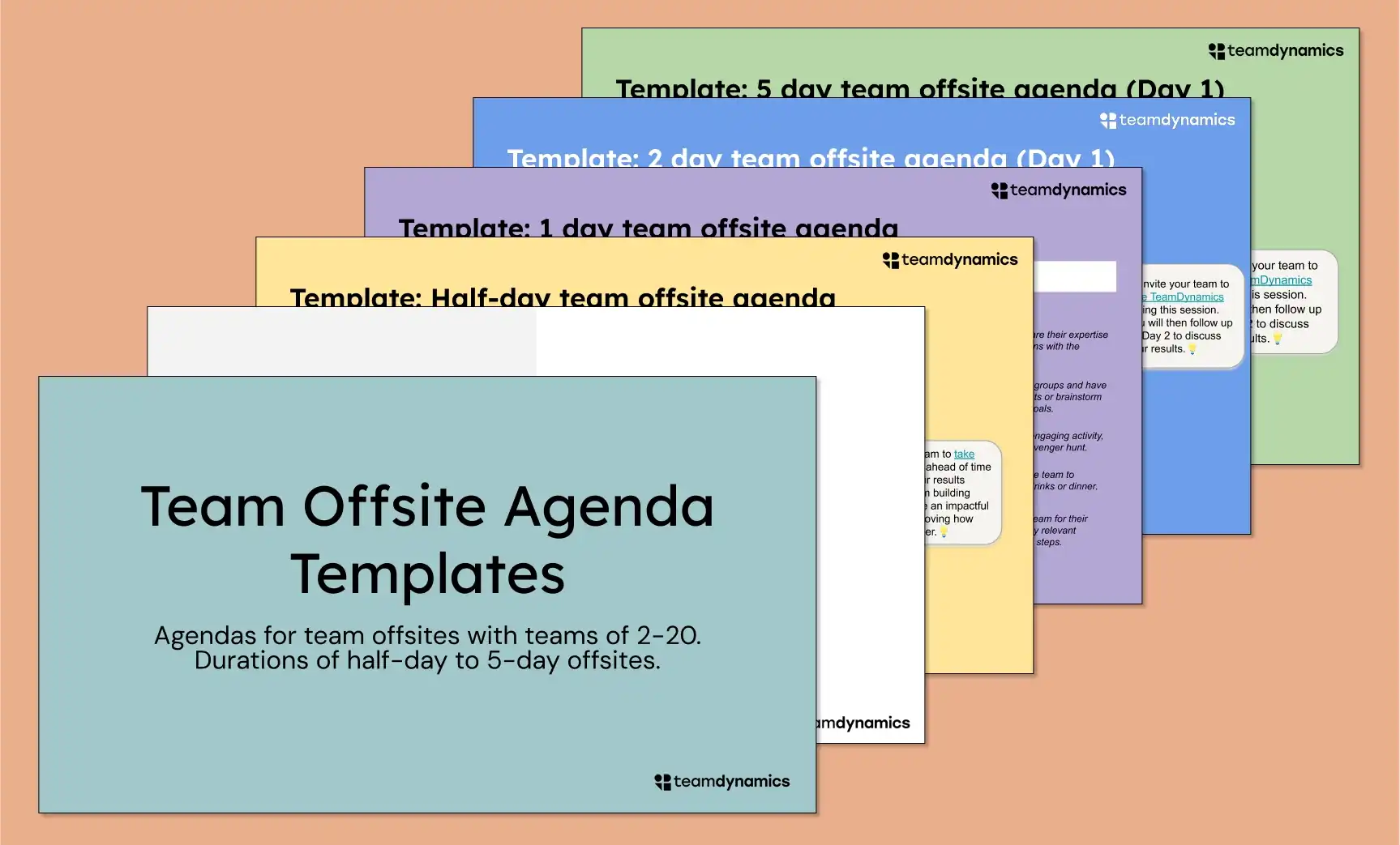 Team Offsite Agenda Templates