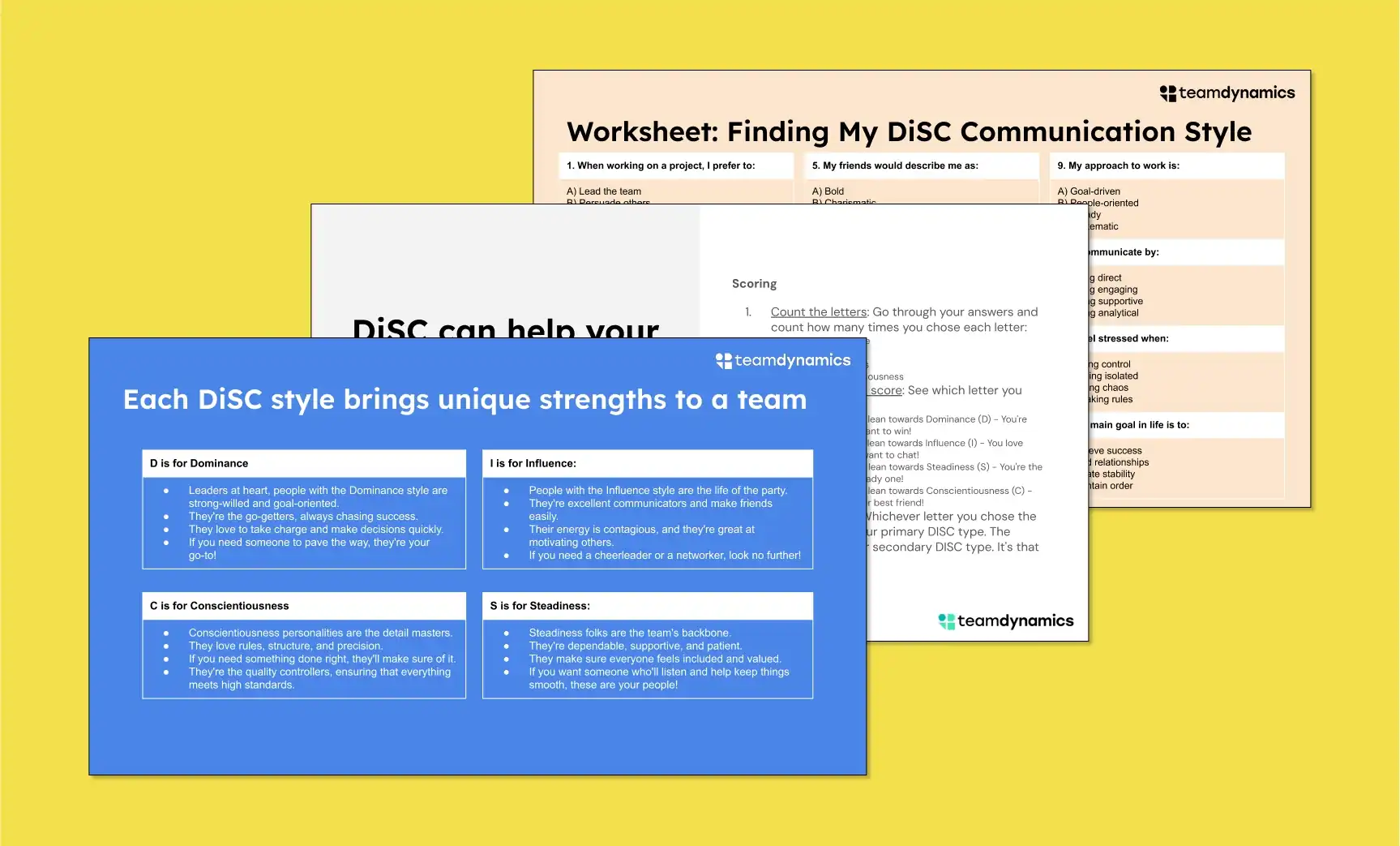 DiSC Team Communication Style Discovery Worksheet