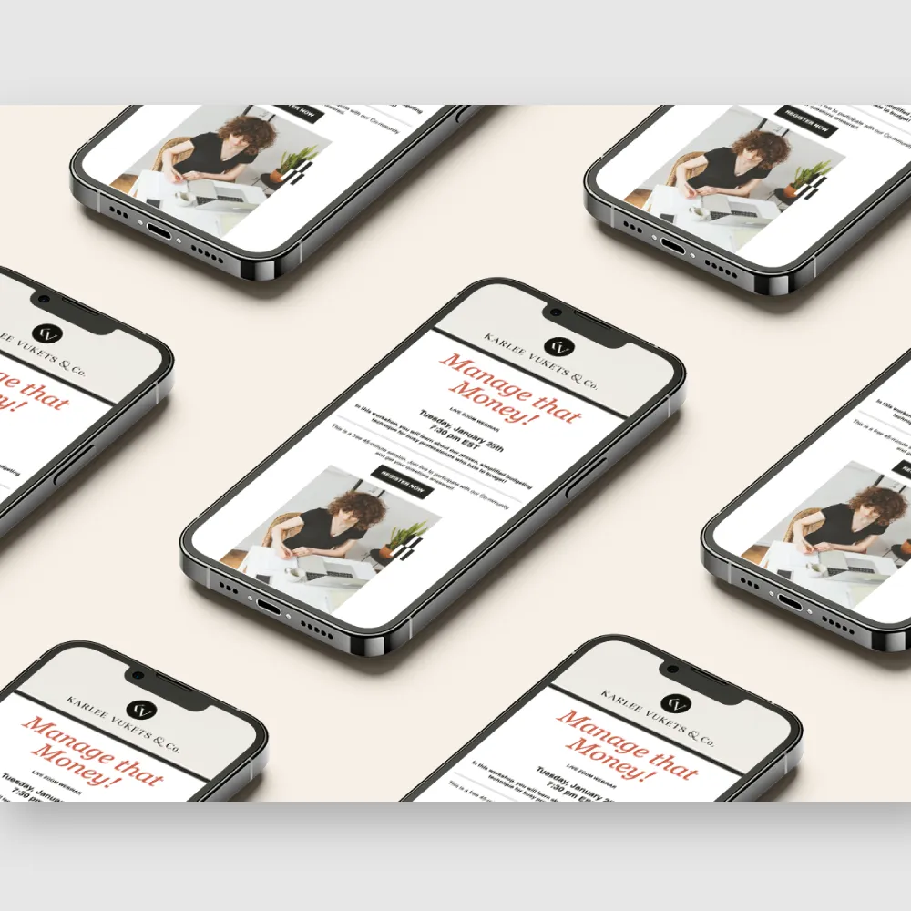 Karlee Vukets and Co – Webinar landing page design
