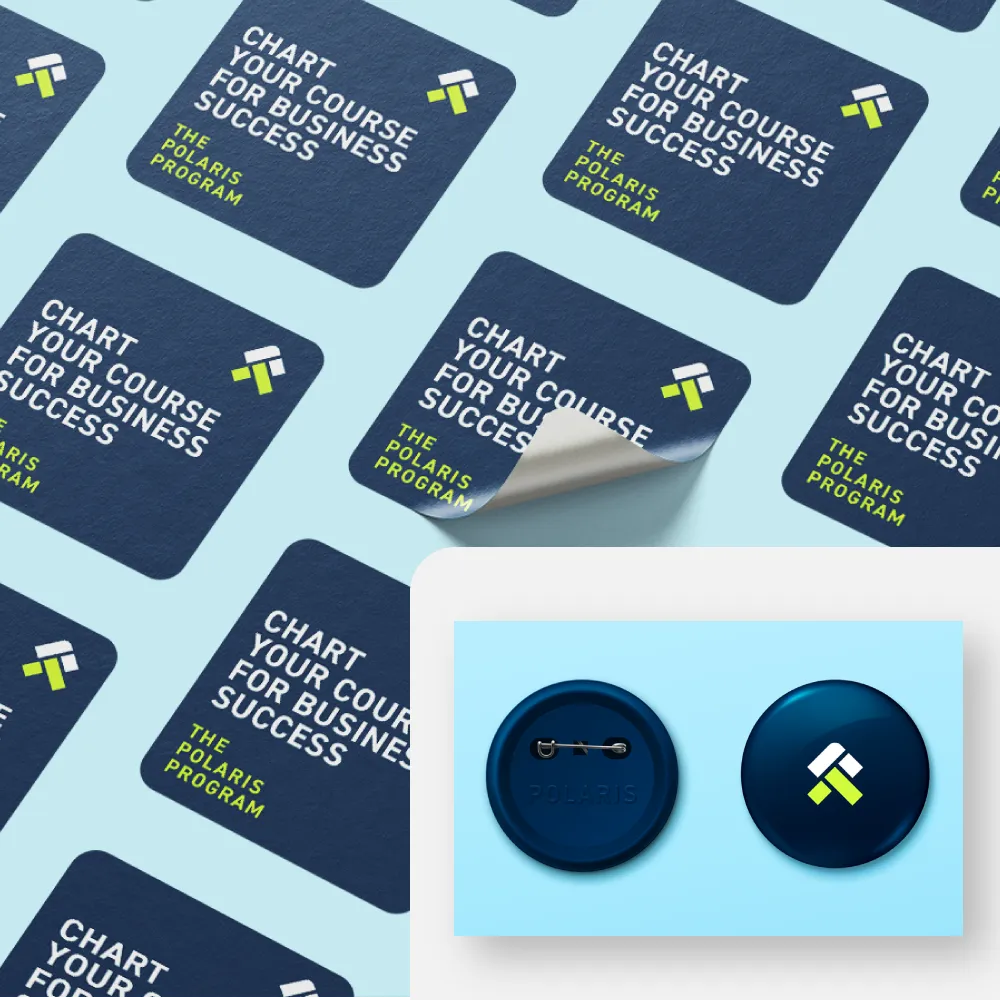 Designer on Board - The Polaris Program promotional tokens design
