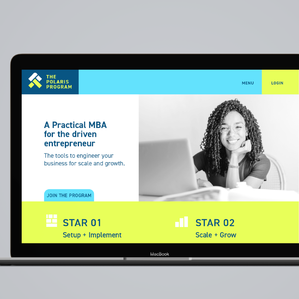 The Polaris Program website mockup