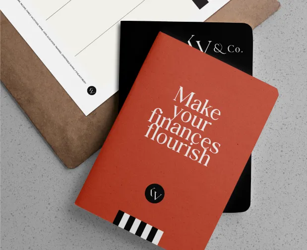 KV and Co finance planners and notebooks design