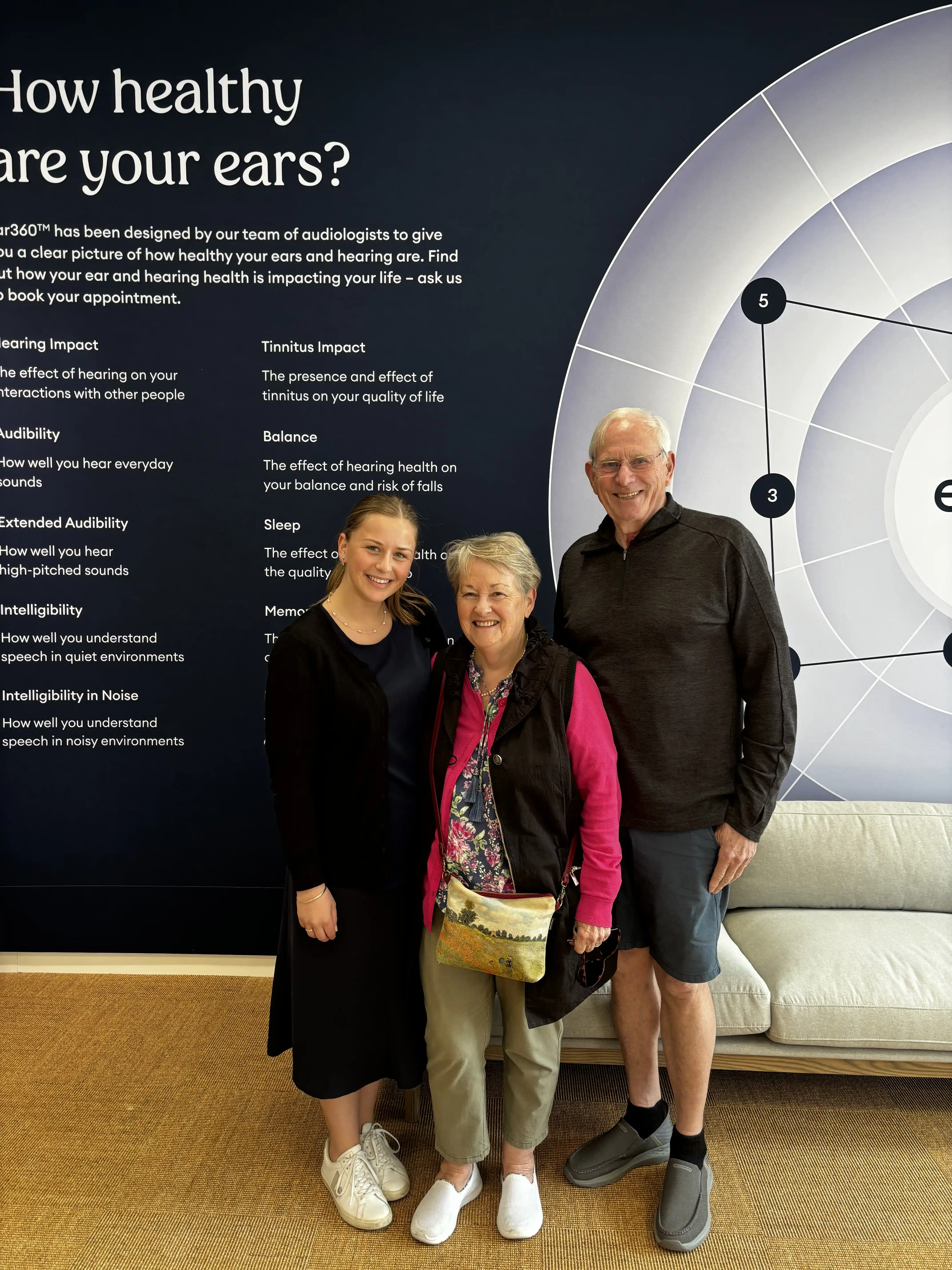 Kate and her grandparents who are Resonate Unlimited subscribers