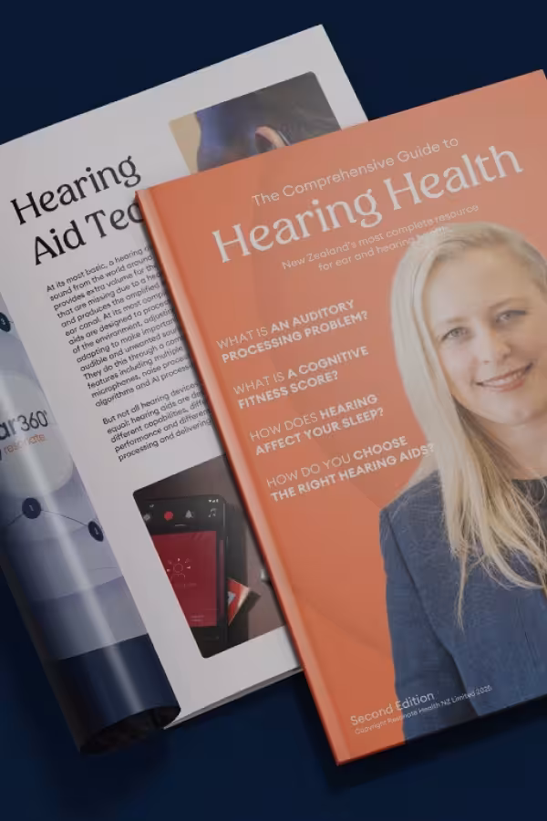 Cover of the Resonate Comprehensive Guide to hearing health and healthy ageing.