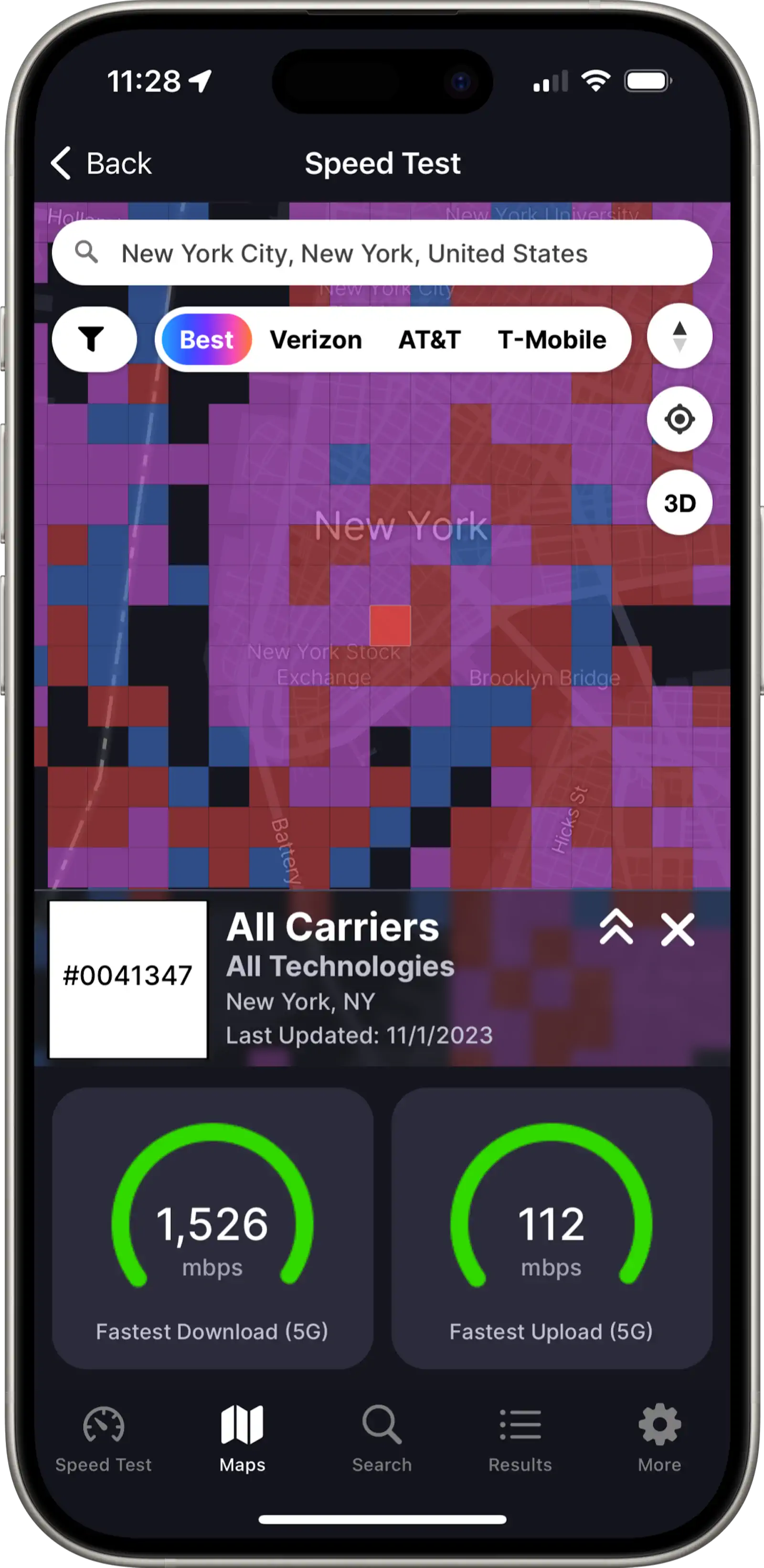 Speed Test Map CoverageMap