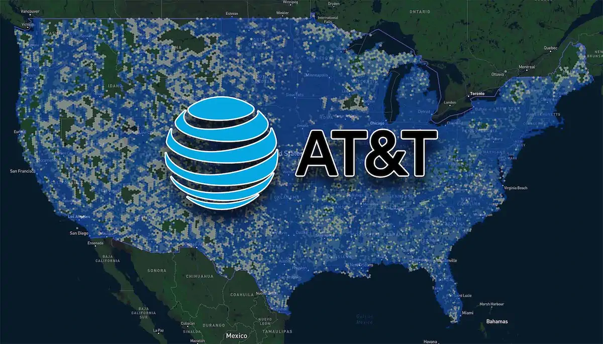 AT&T cellular coverage map