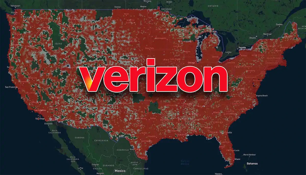 Verizon cellular coverage map