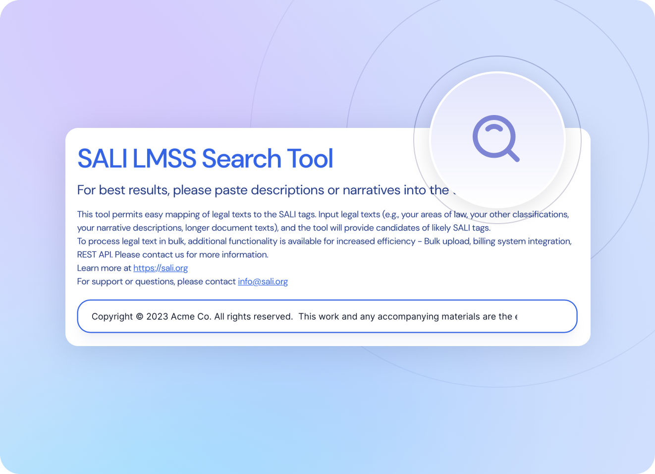 SALI LMSS search tool: Automating SALI tagging with 99.1%-accurate AI search results