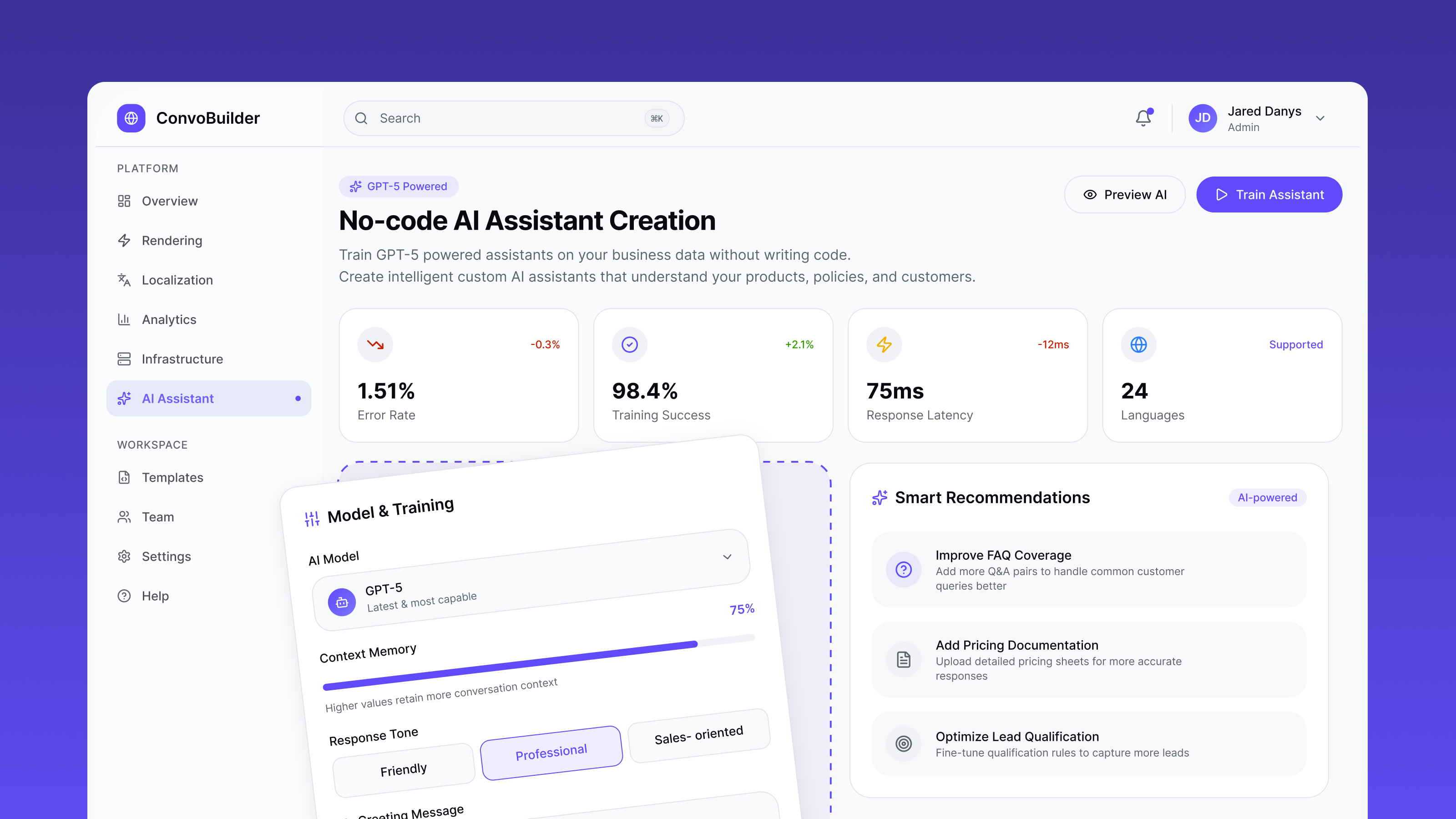 Conversational AI website builder: Speeding up delivery with 2.3x faster milestone completion