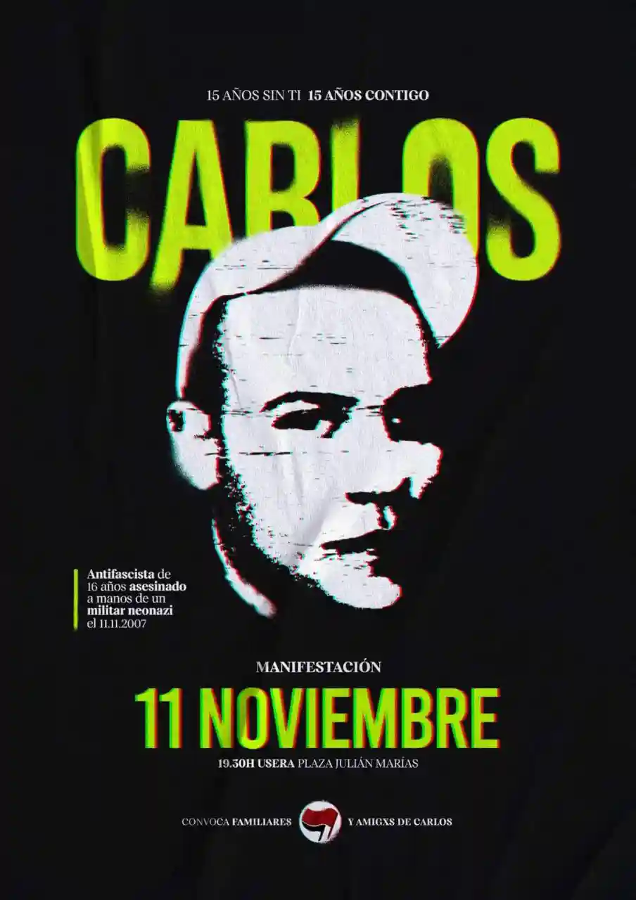 Cartel manifestación 11N Carlos Palomino