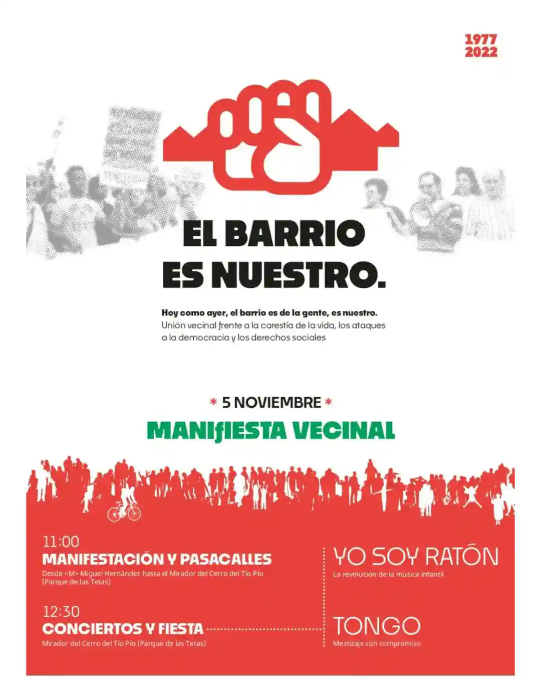 Cartel manifestación antifascista