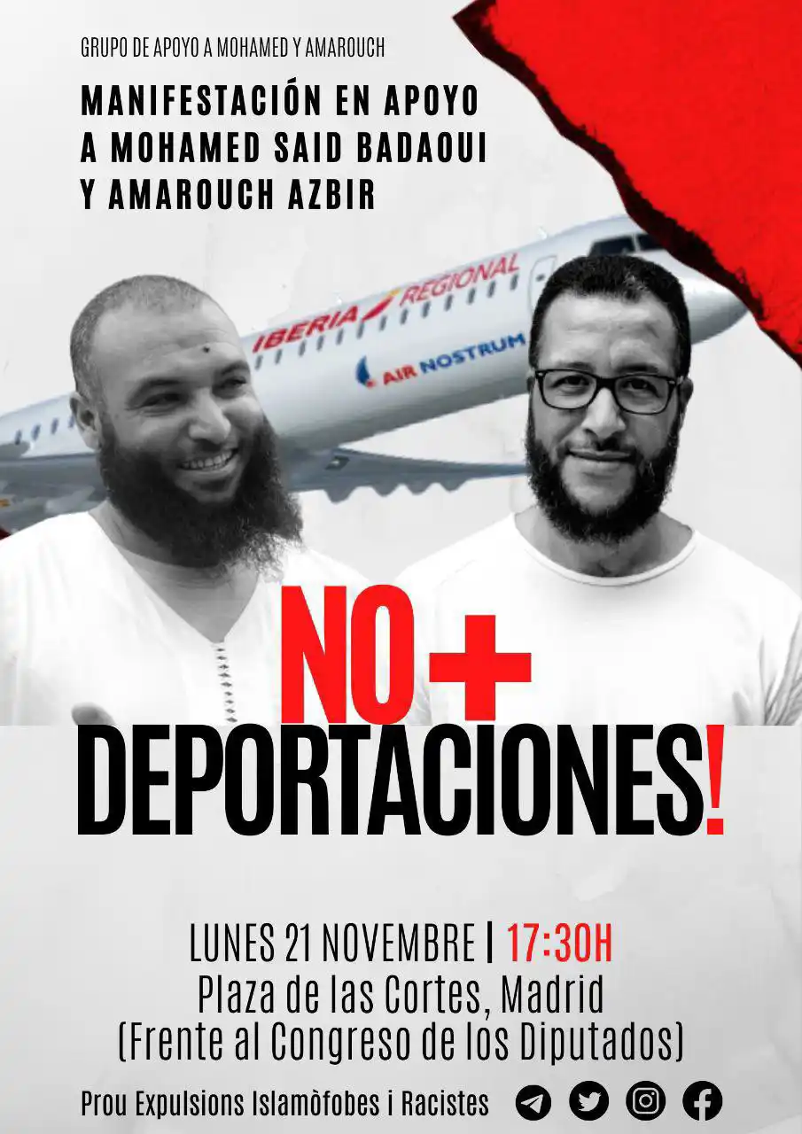 Cartel manifestación contra deportaciones