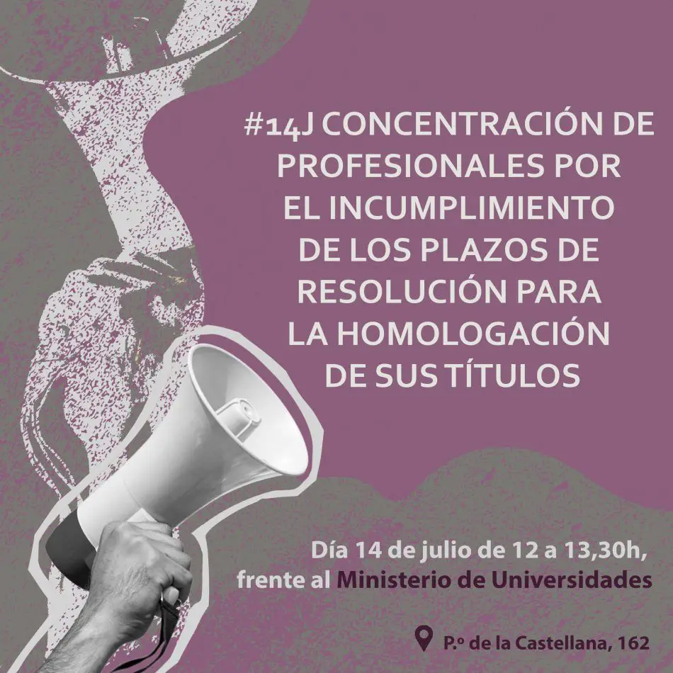 Manifestación homologación psicólogos 