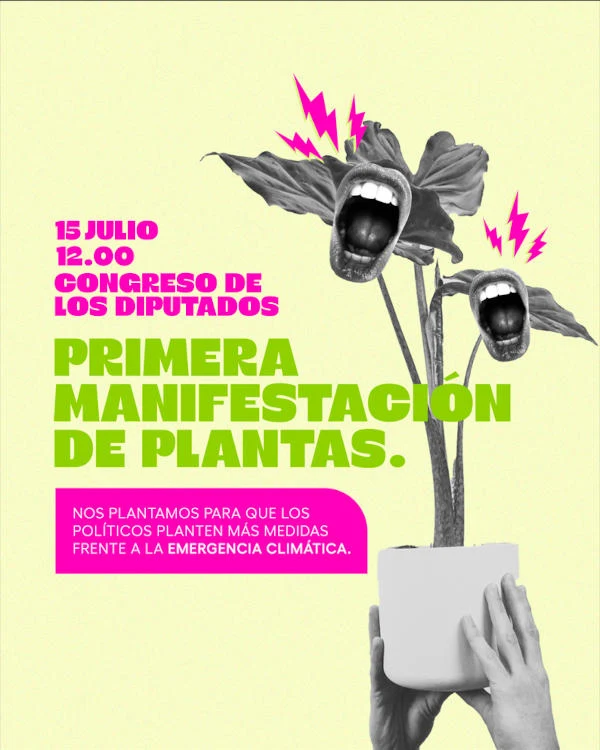 Manifestación de plantas por el clima