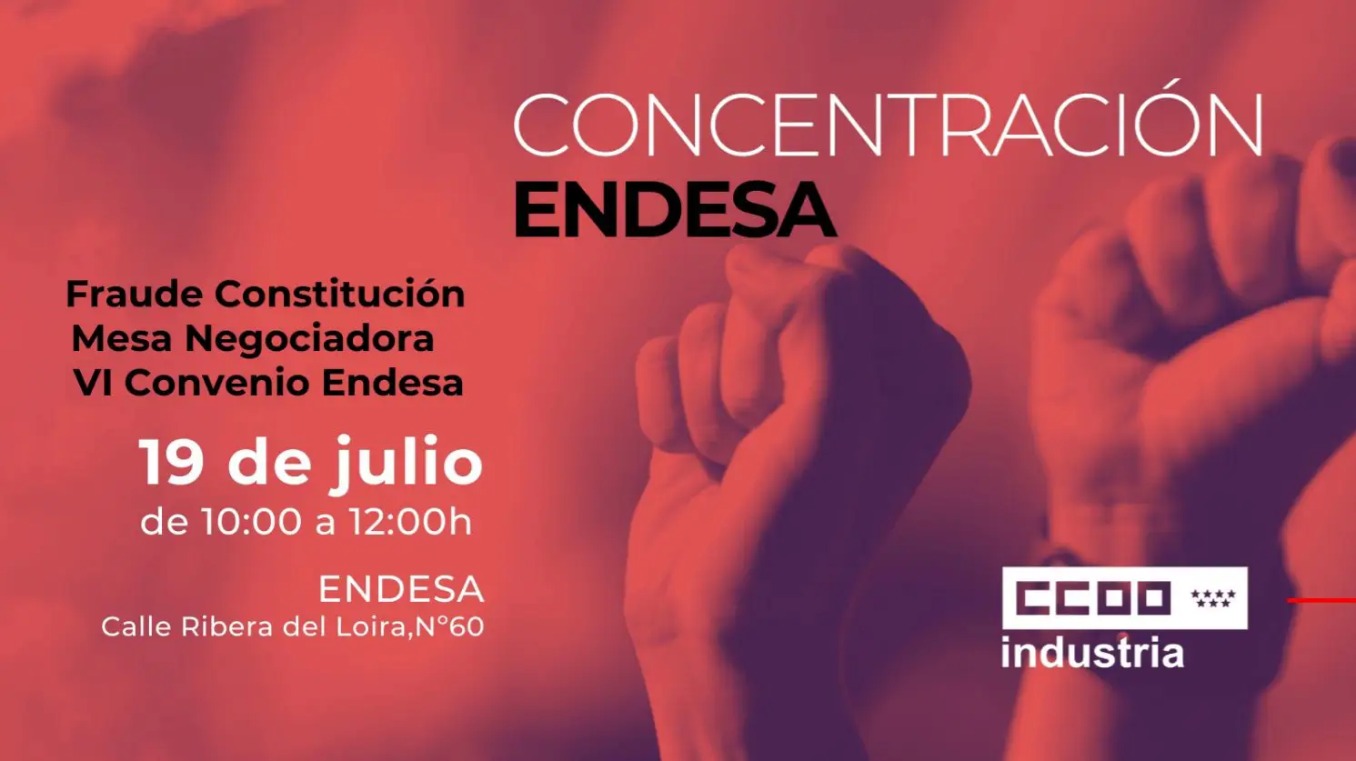 Cartel concentración defensa convenido de Endesa
