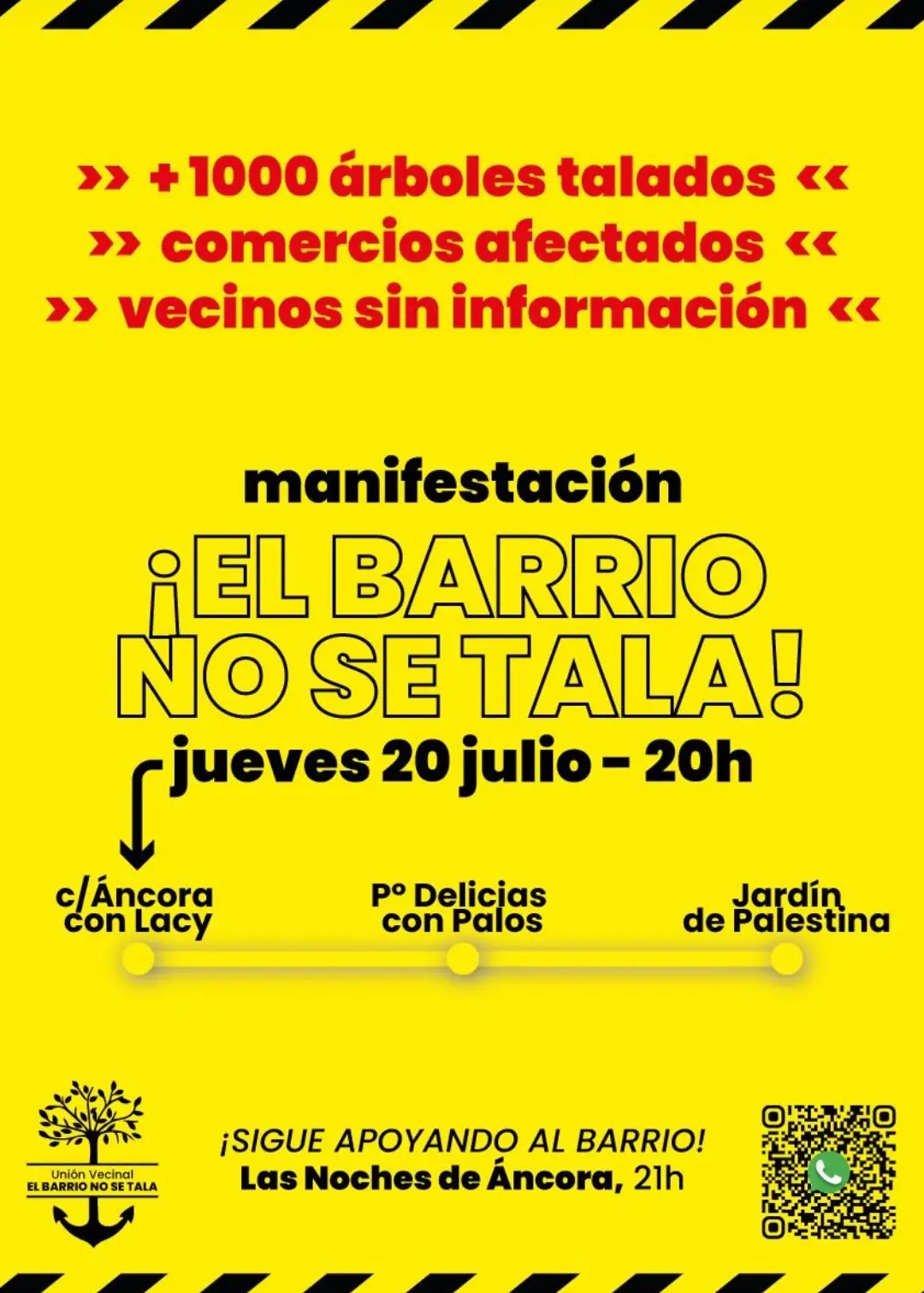 Manifestación no a la tala de árboles 