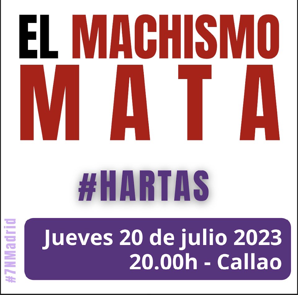 Manifestación feminista 20j madrid