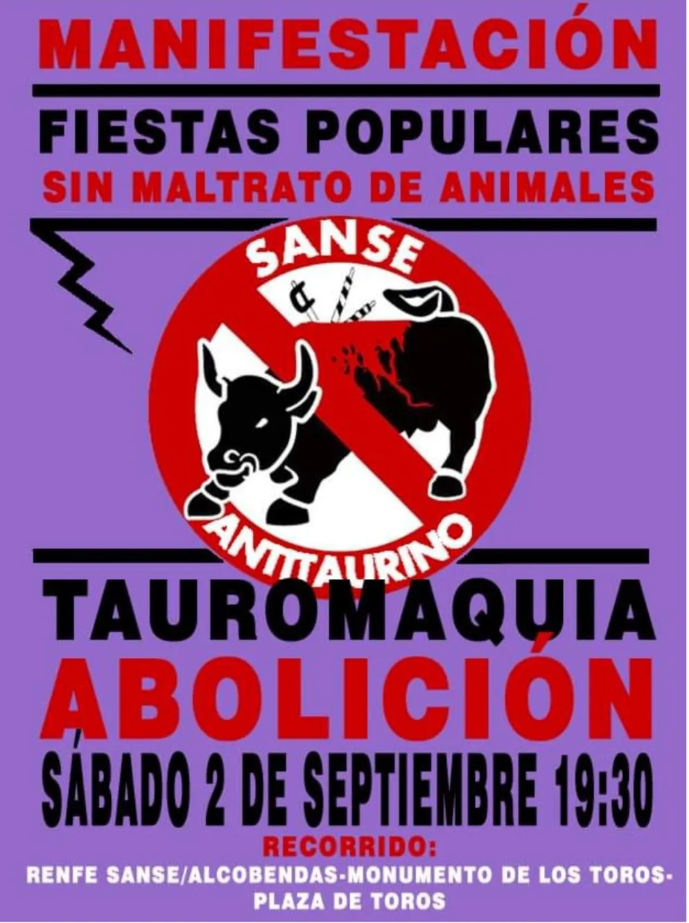 Concentración antitaurina San Sebastián de los Reyes
