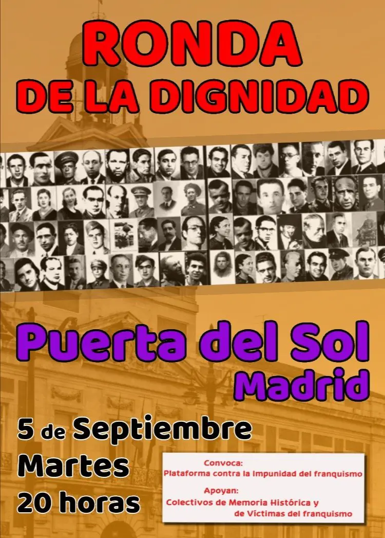 Cartel concentración bebés robados Madrid