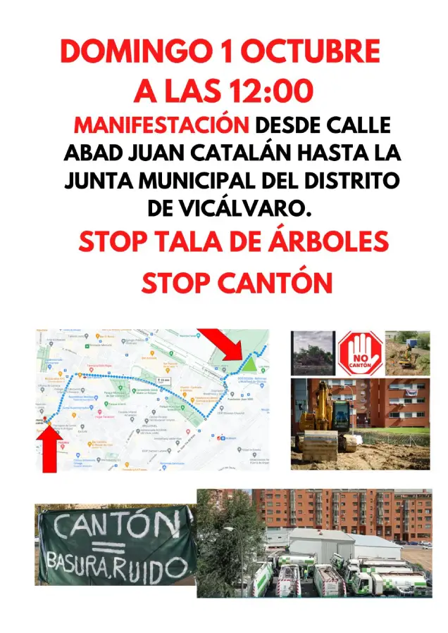 Cartel de la Asamblea vecinal del distrino de vicálvaro 