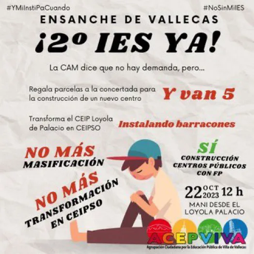 Cartel manifestación ACEPVIVA 