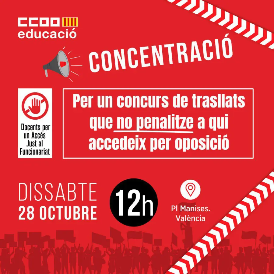 Cartel concentración por un concurso de tralsados w