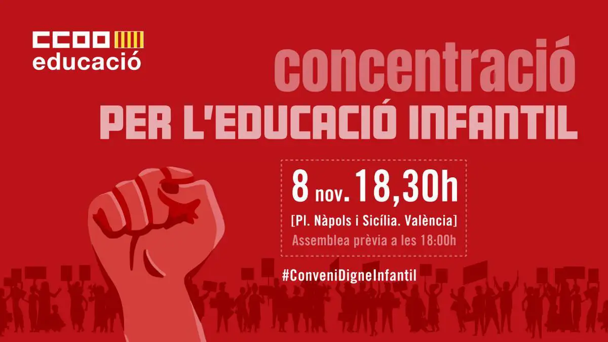 Cartel Concentración por la educación infantil CCOO