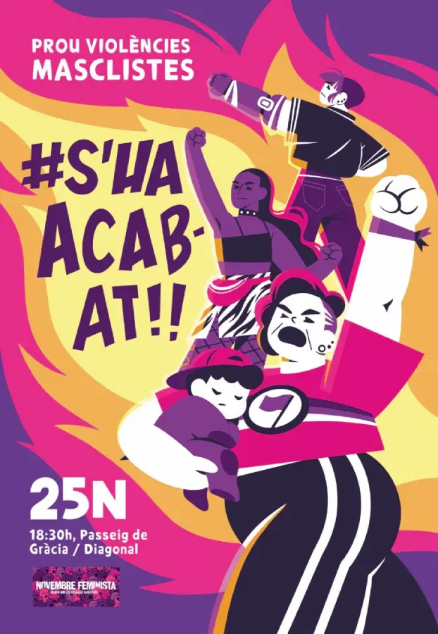 Cartel 25N Barcelona manifestación feminista