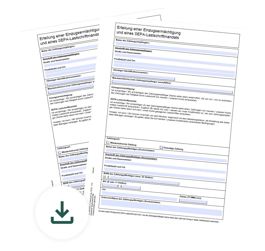 Sepa-Dokument. 