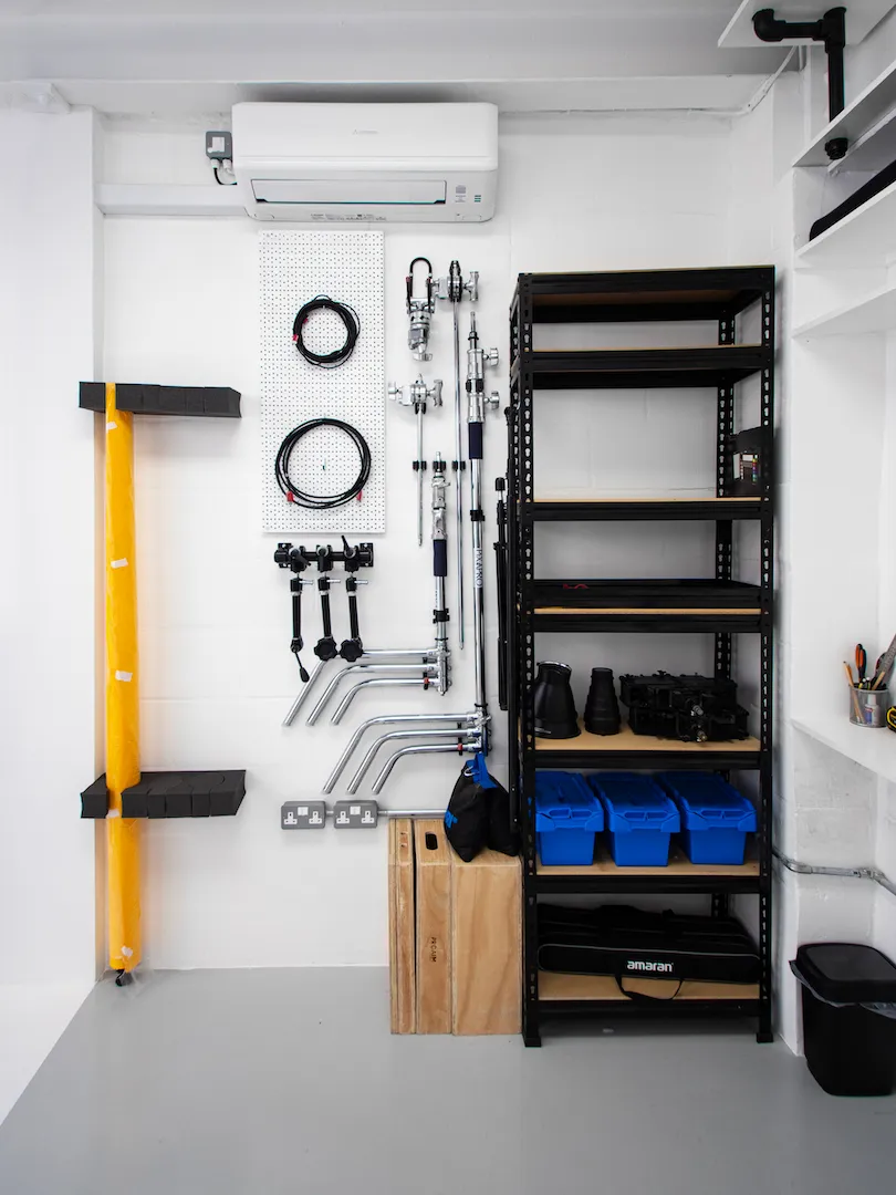 Video Photography Studio Gear Wall