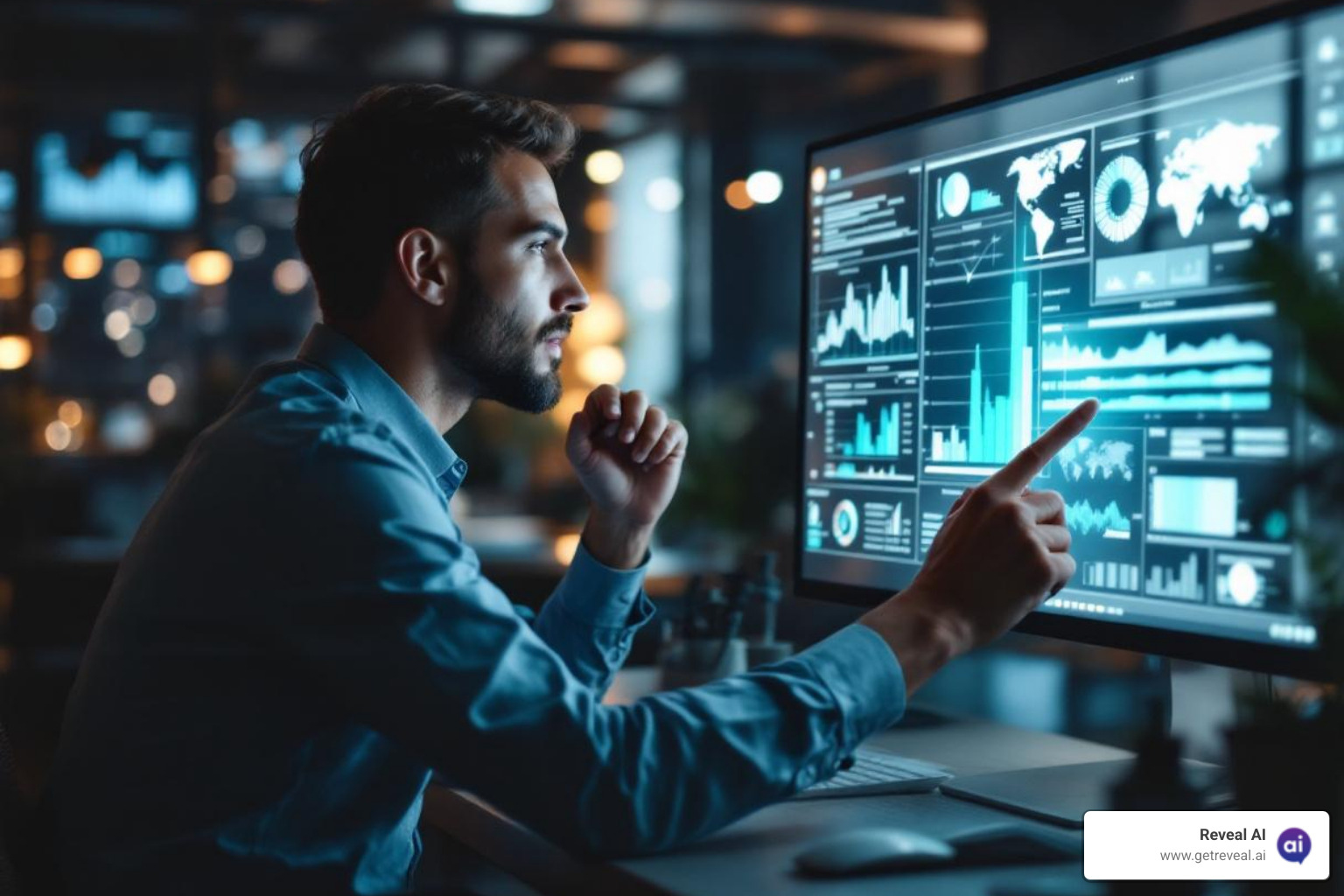 Market researcher interacting with an AI interface - AI for research