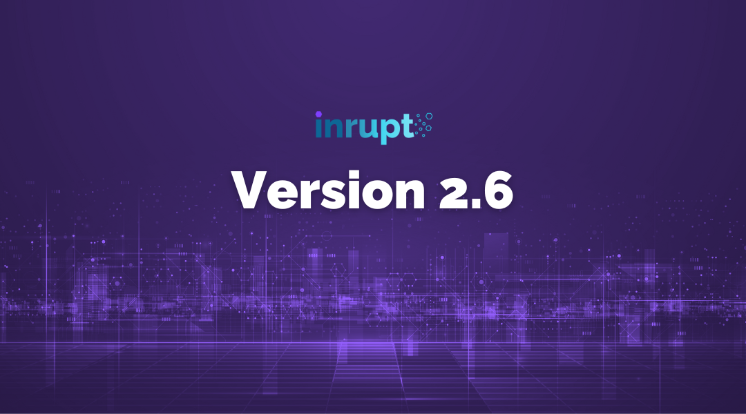 Version 2.6 in front of a purple abstract background