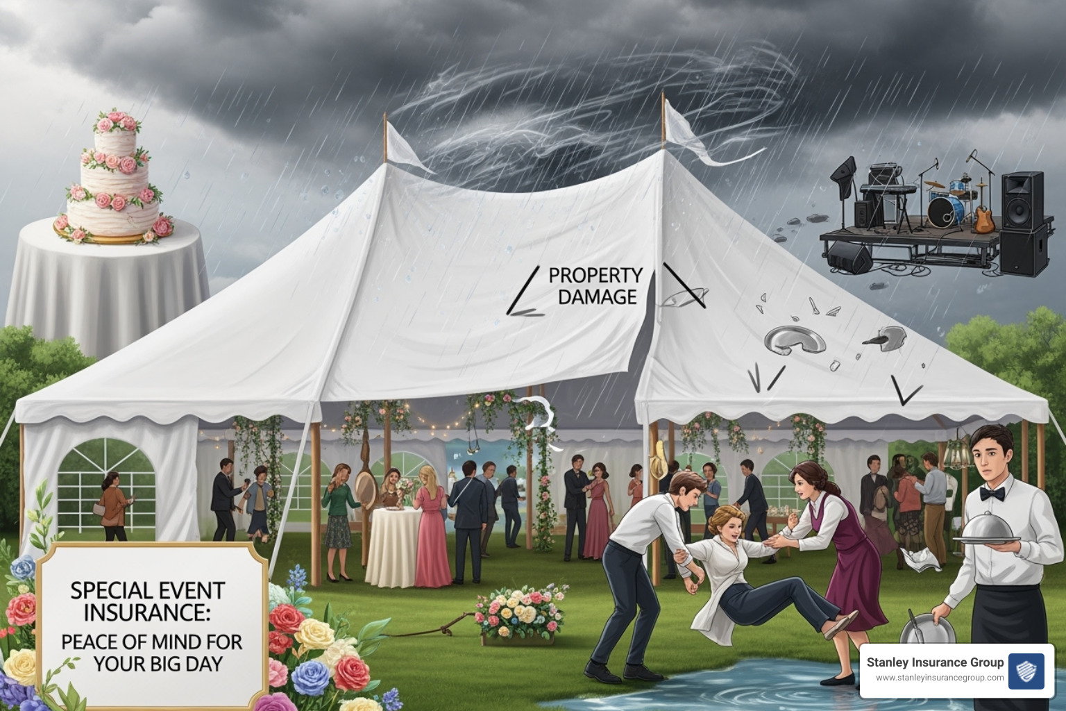 A venue rental agreement with the insurance requirement clause highlighted - special event insurance