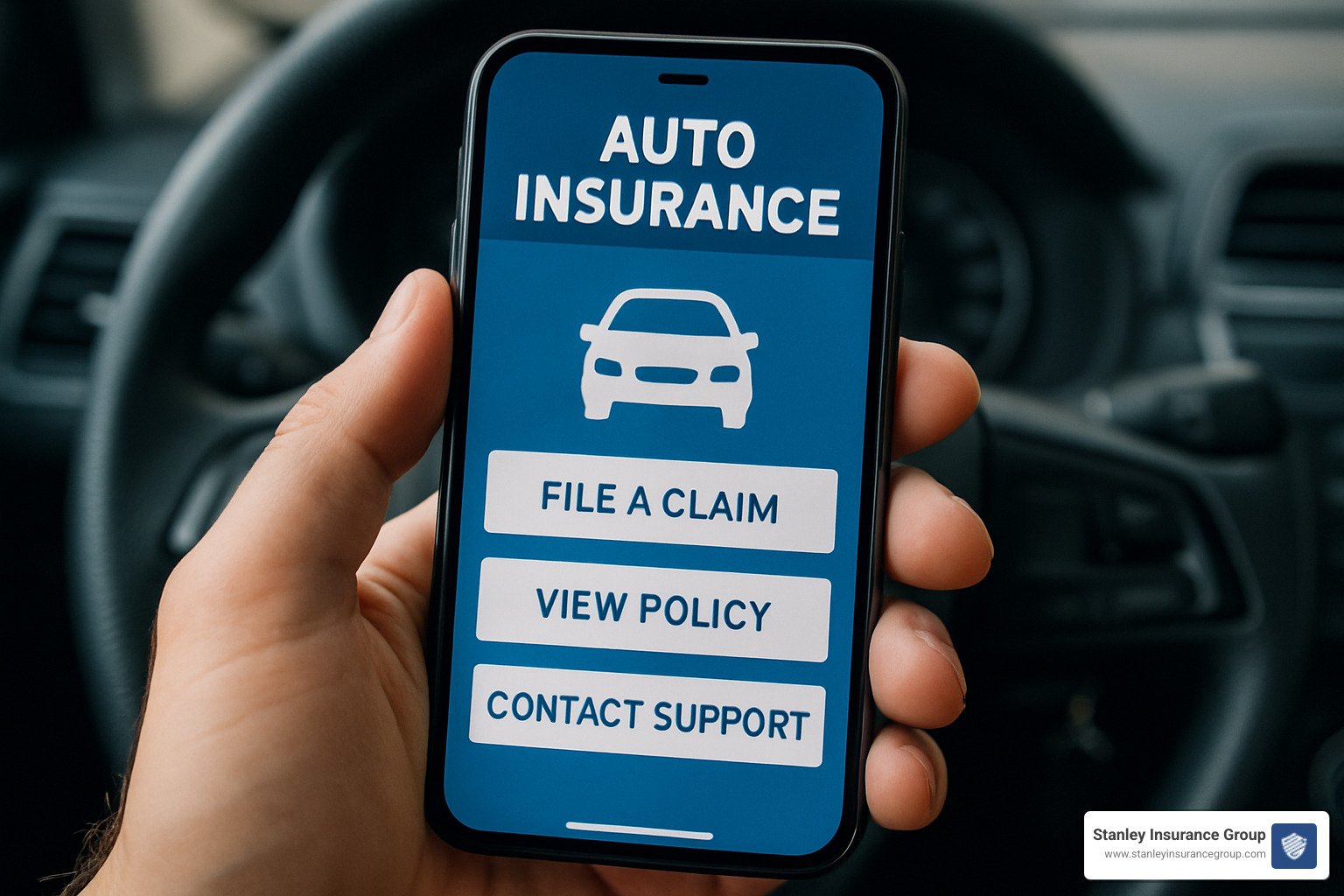 Mobile insurance claims app interface - best auto insurance