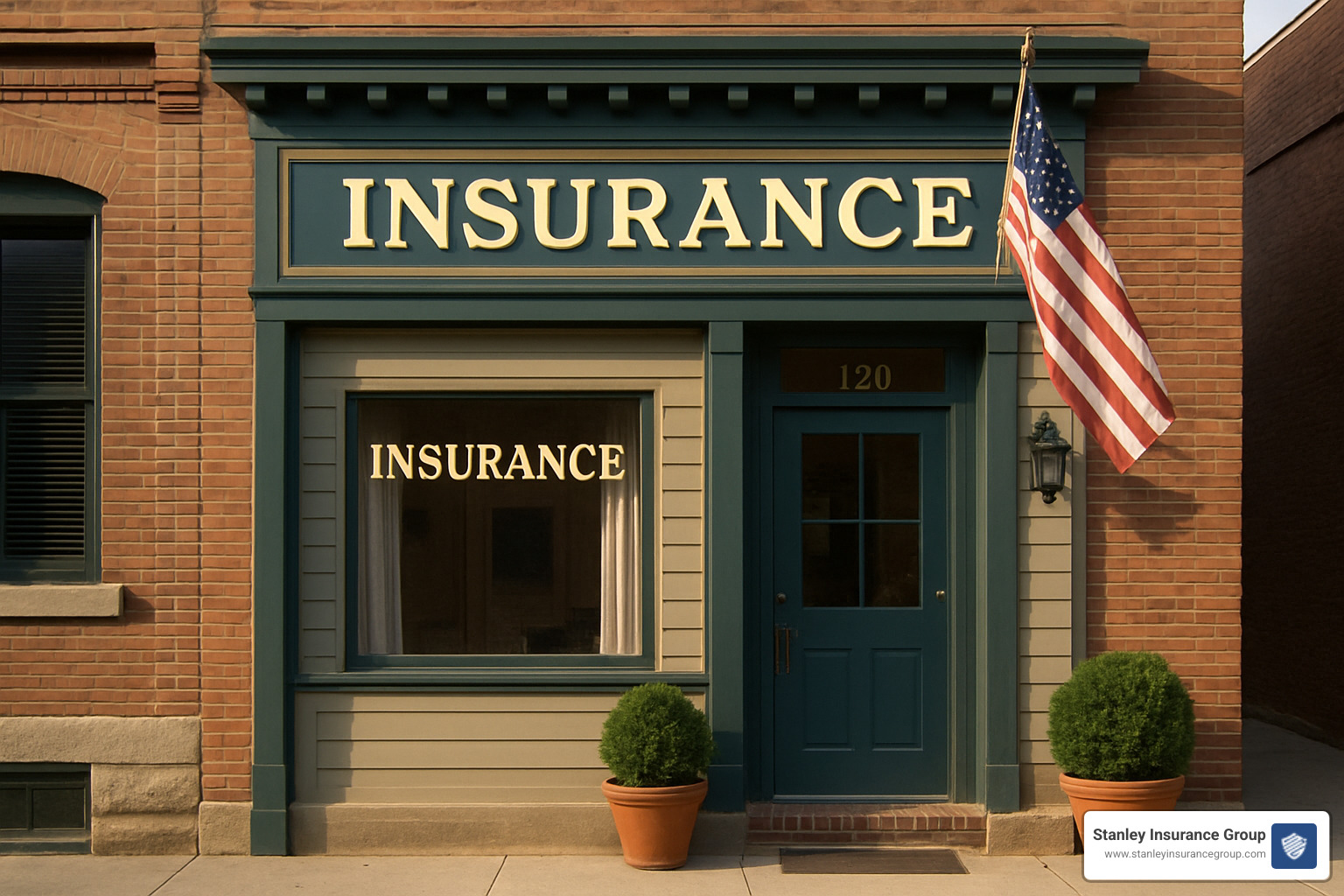 Small town insurance agency storefront - best auto insurance