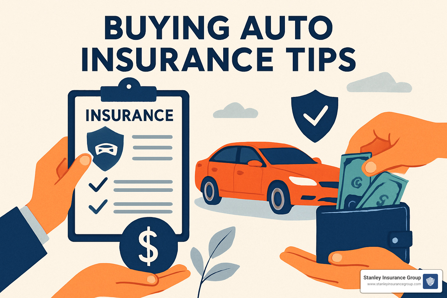 Person reviewing auto insurance declarations page - buying auto insurance tips