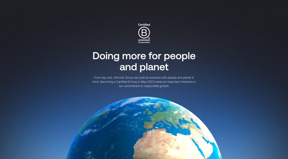 Informer Group website showcase background