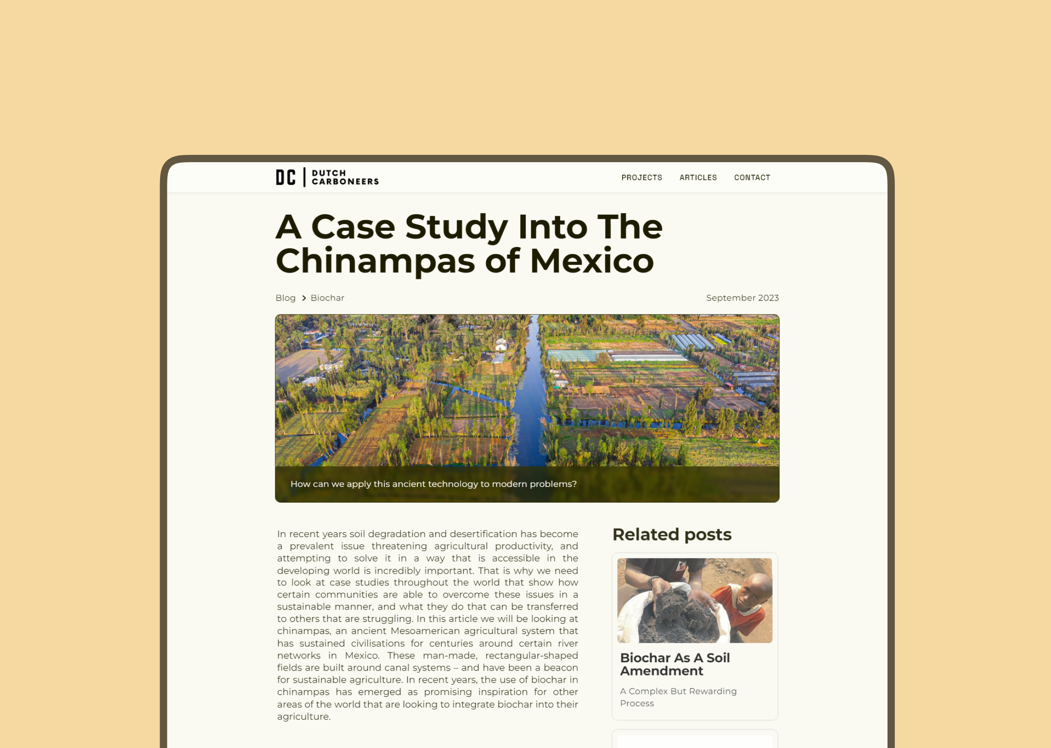 Dutch Carboneers - Article page example