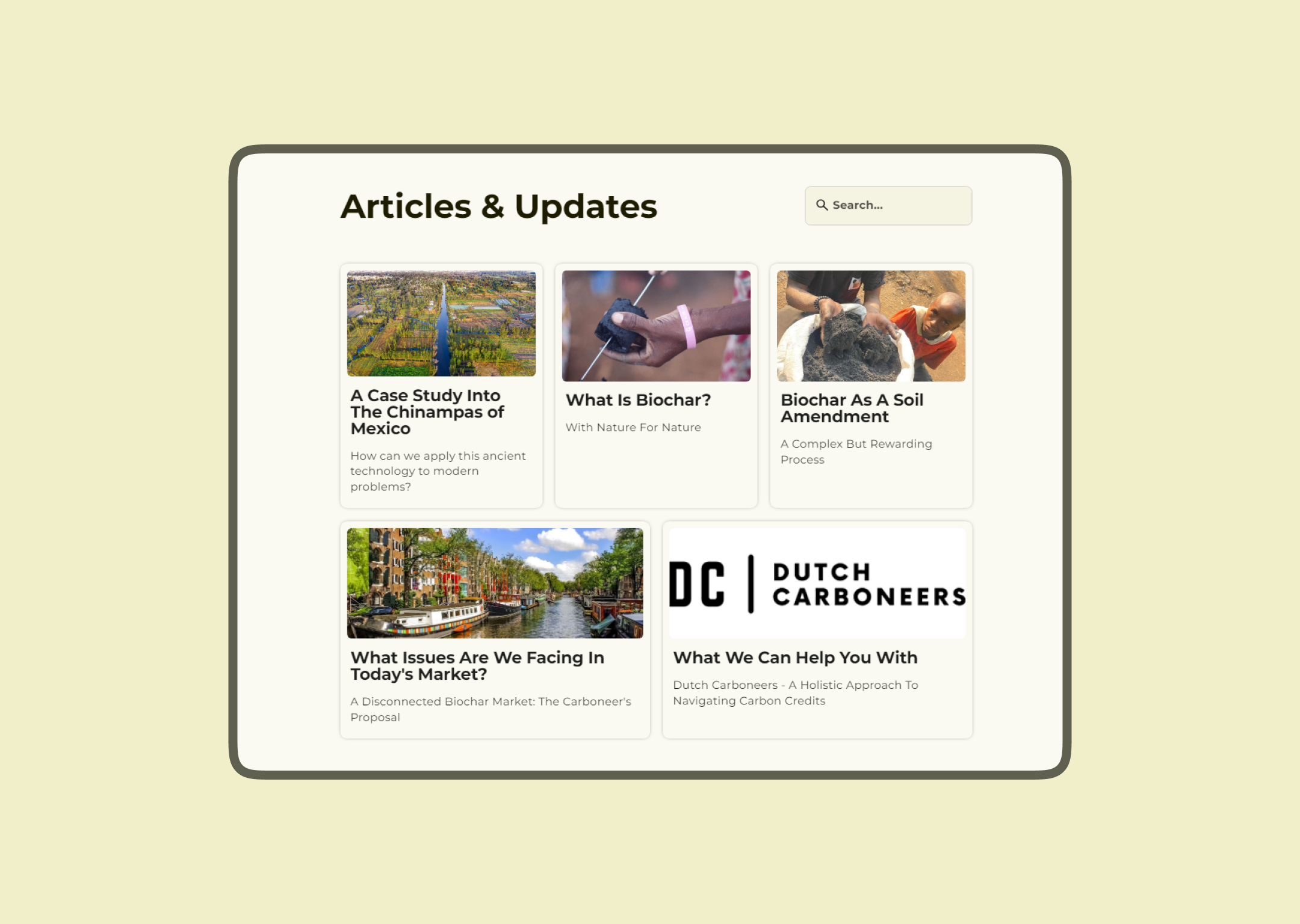 Dutch Carboneers - Blog & articles page