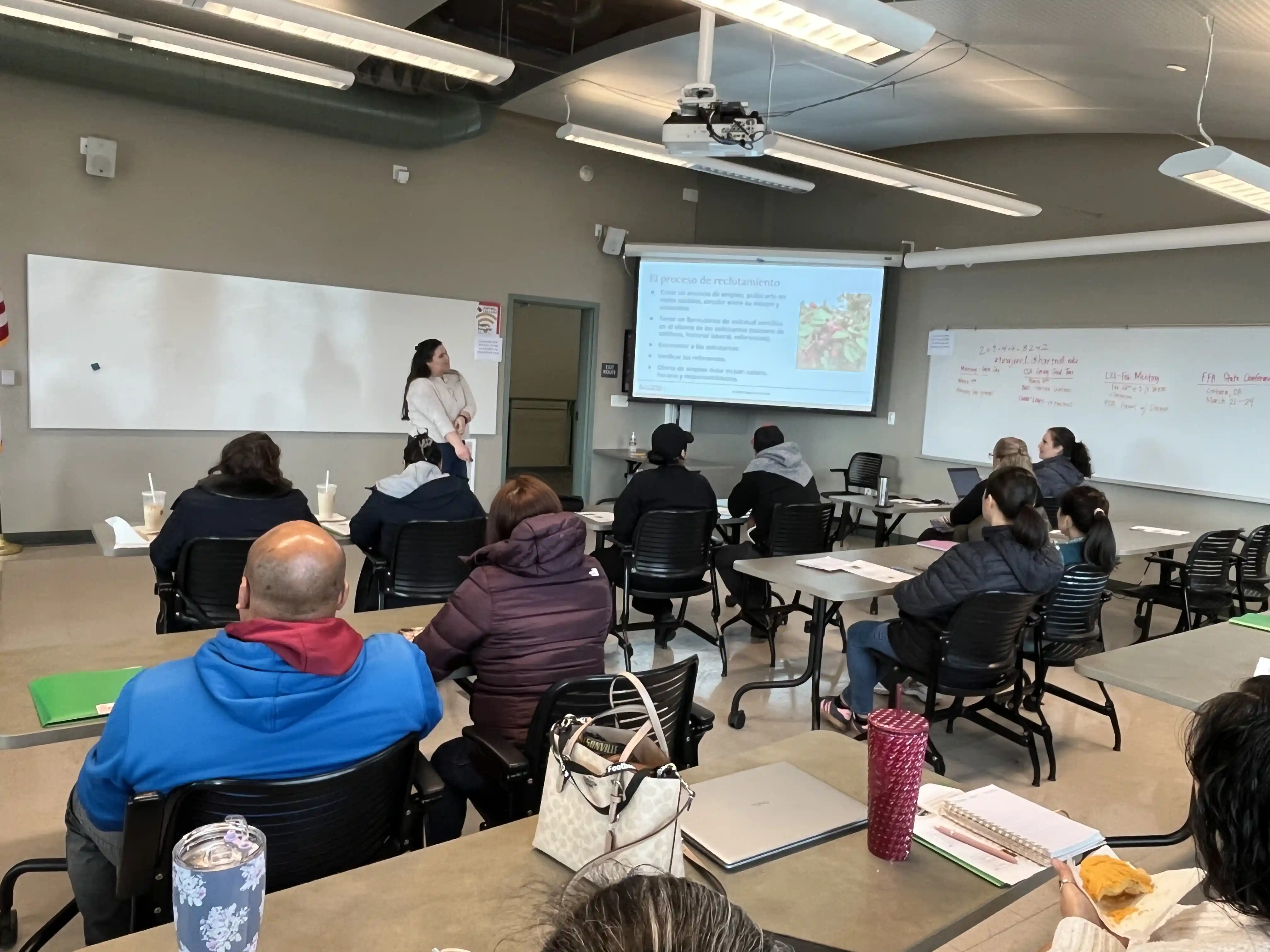 California FarmLink course being taught indoors