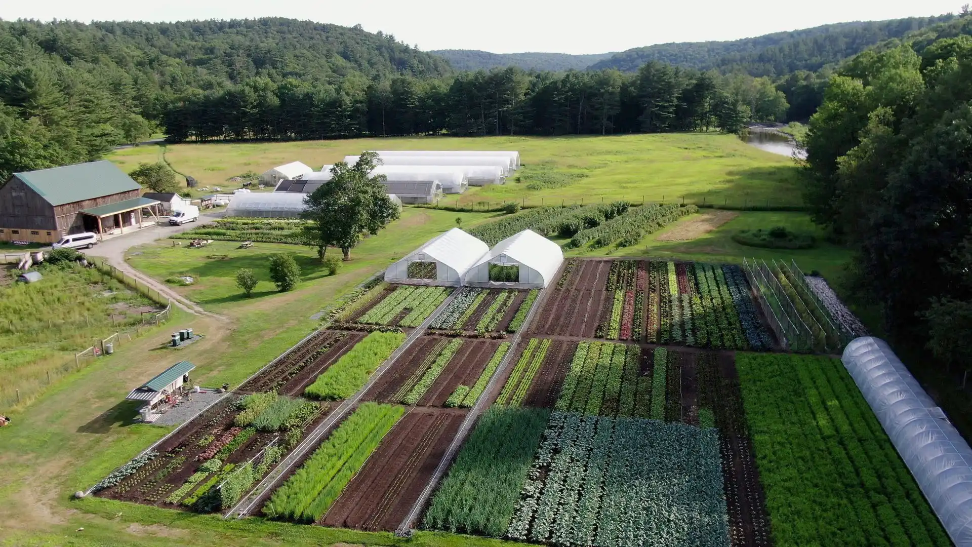 la granja vista desde arriba