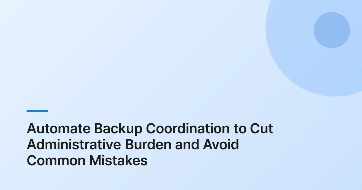 demo backup staffing plan summary