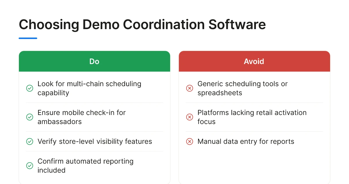 Choosing Demo Coordination Software