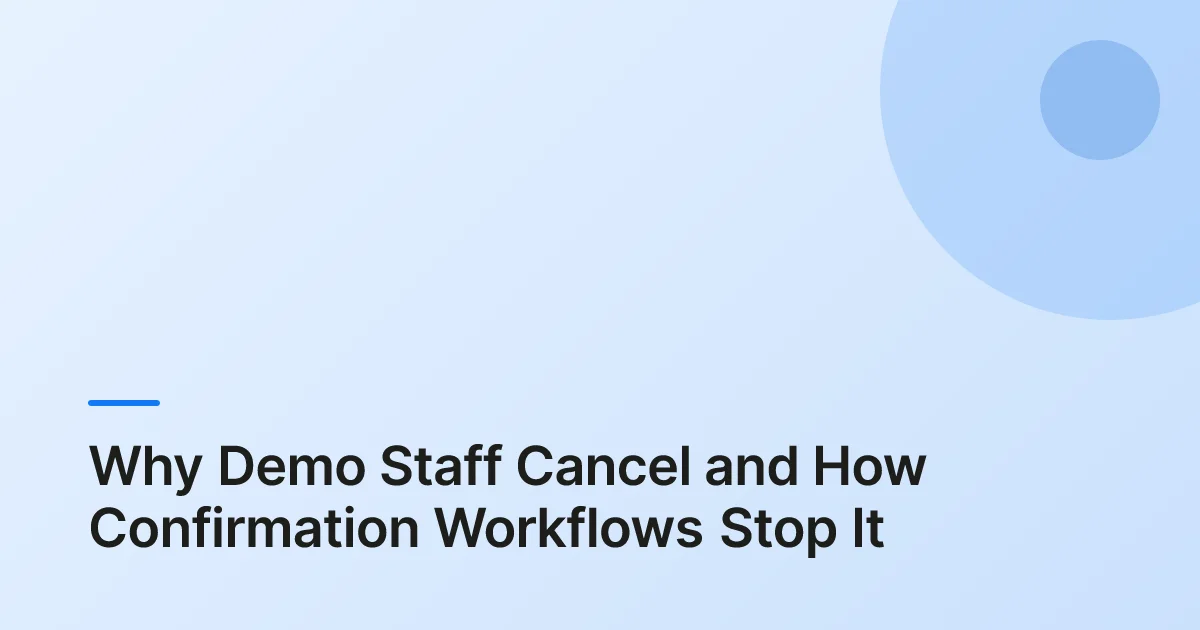 demo staff confirmation workflow overview