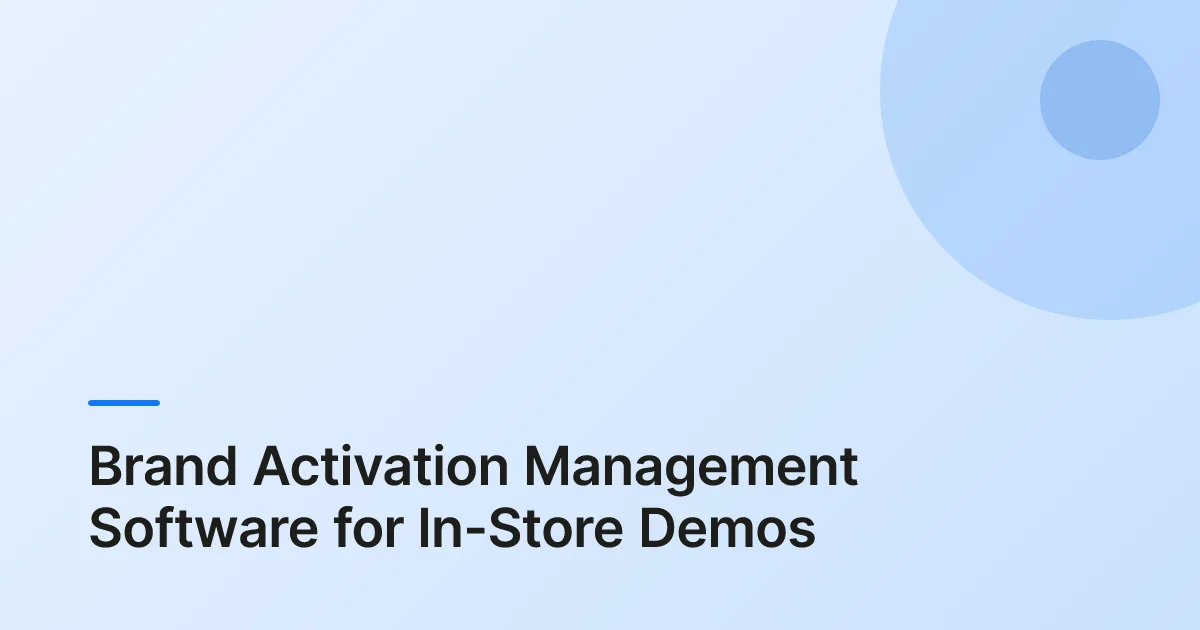 brand activation management software overview