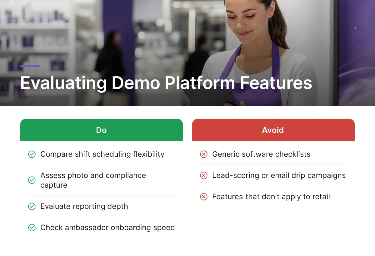 Evaluating Demo Platform Features