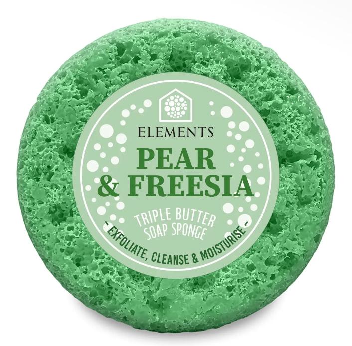 Pear and Freesia triple butter soap sponge