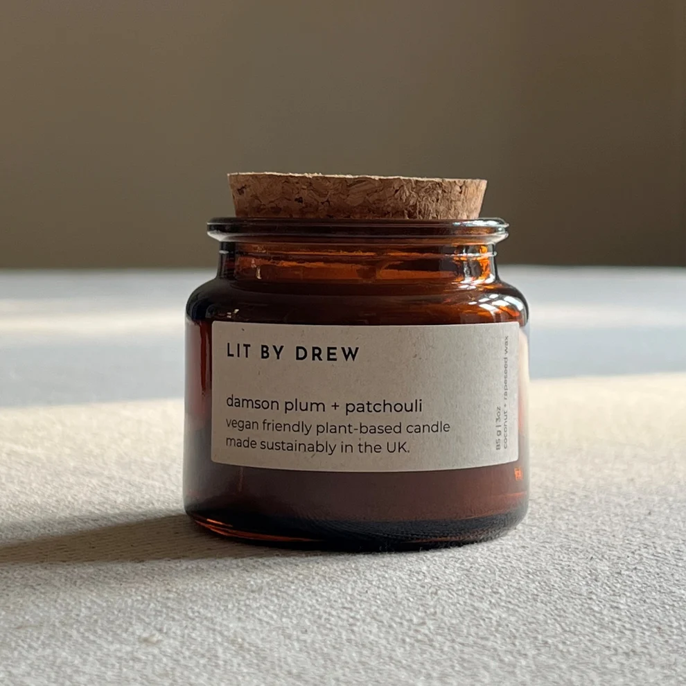 Damson Plum & Patchouli Natural Wax Candle